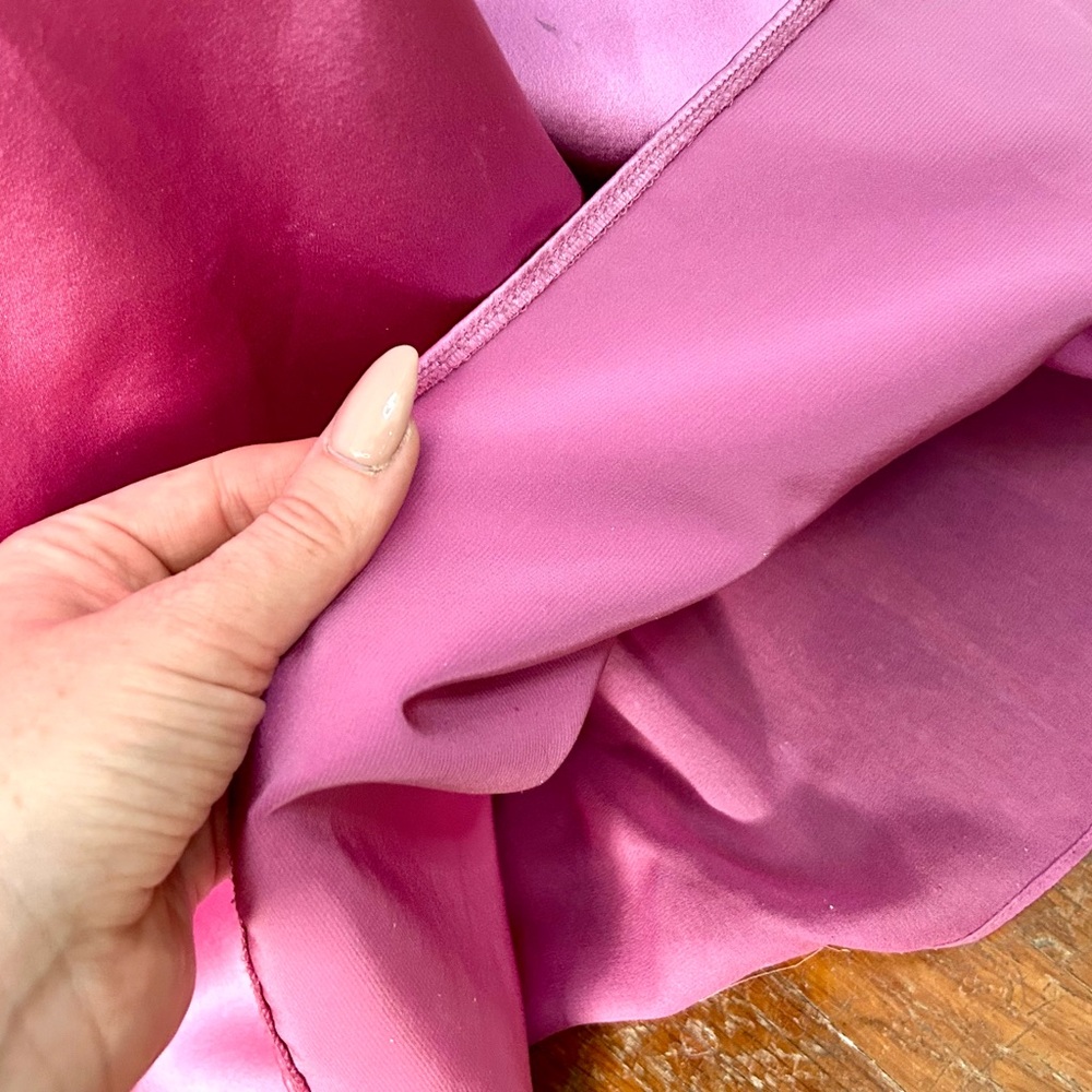 Badgley Mischka Rose Pink Knotted Silk Gown, Size 10 - Picture 7 of 16